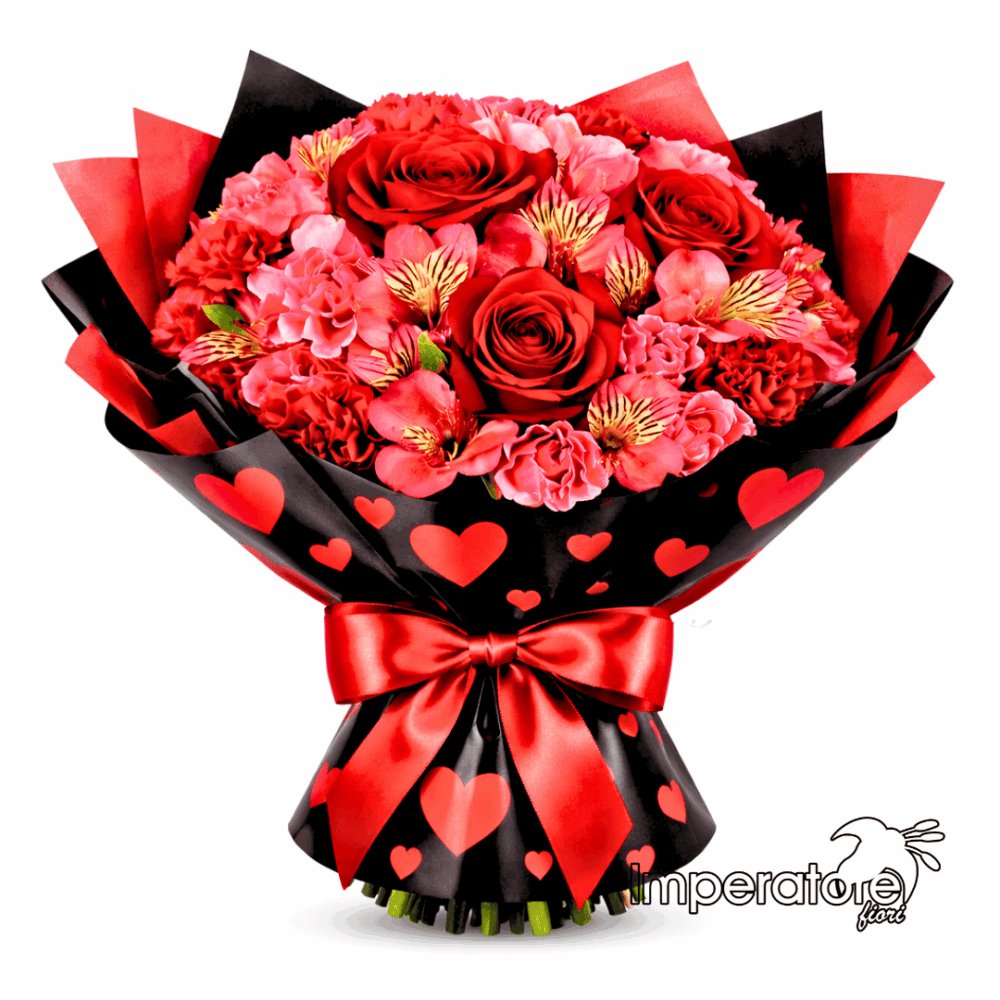 Bouquet con peonie bianche e rose gialle